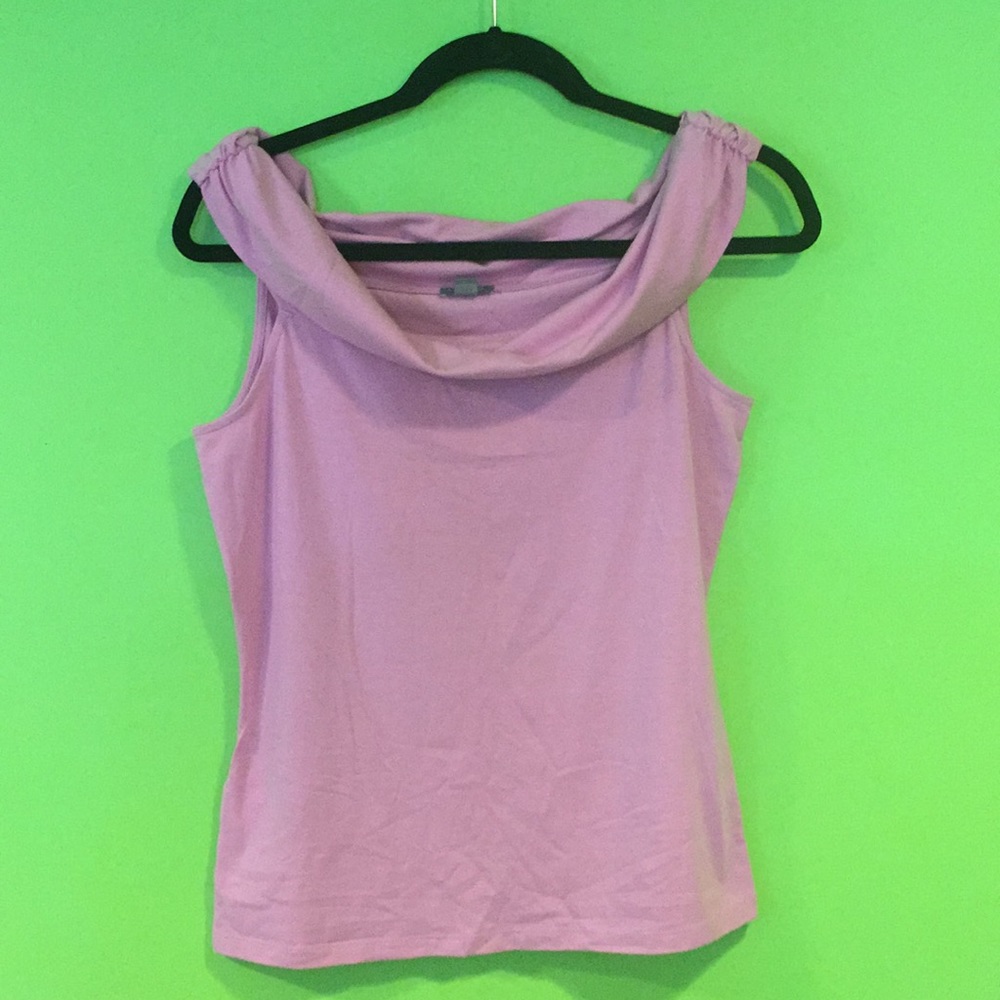 Ann Taylor Lavender Cowl Neck Sleeveless Top